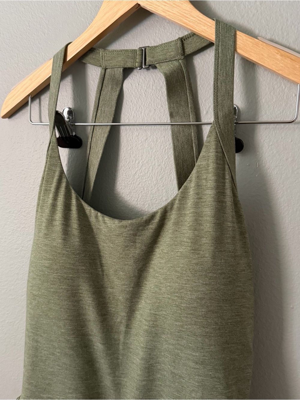 Halara Green Athletic Exercise Dress Romper Pockets Built-In Bra & Shorts XL - Picture 5 of 10
